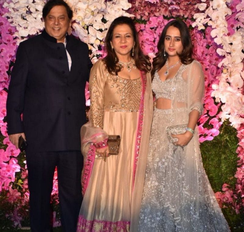 David Dhawan and his wife with Natasha Dalal