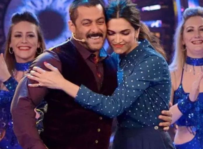 Salman Khan with Deepika Padukone