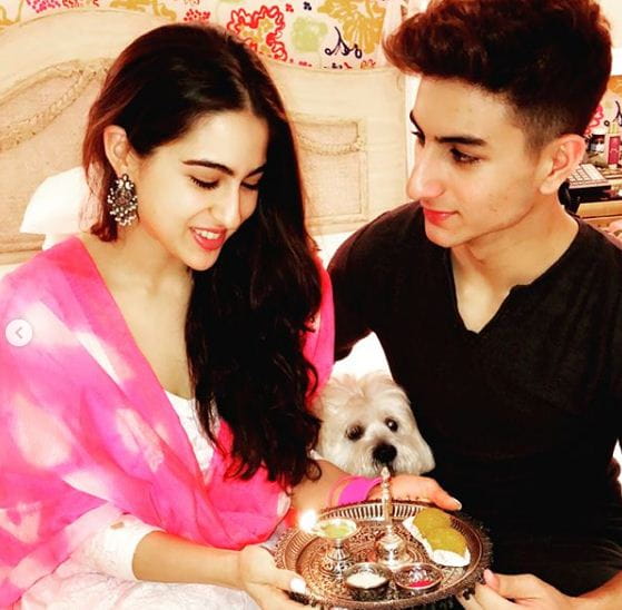 Sara Ali Khan With Her Brother Ibrahim