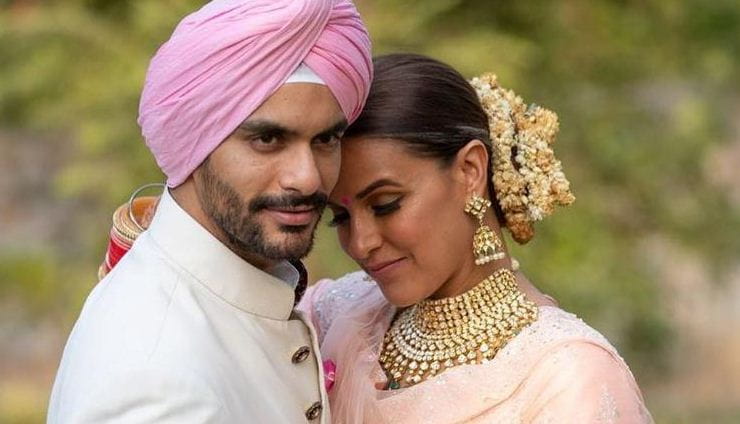 Neha Dhupia with Angad Bedi