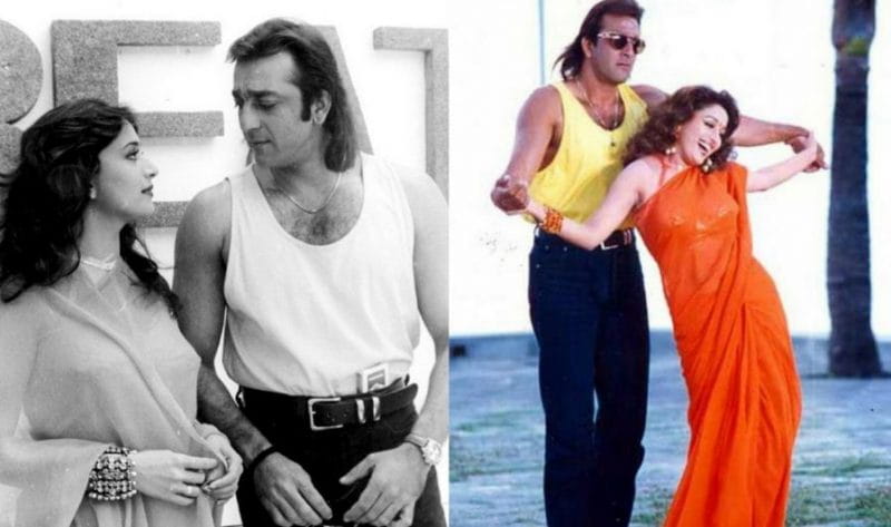 Madhuri Dixit and Sanjay Dutt