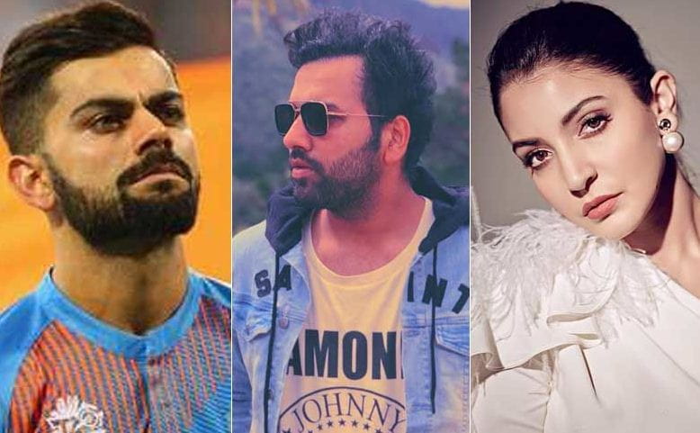 Virat Kohli, Rohit Sharma and Anushka Sharma