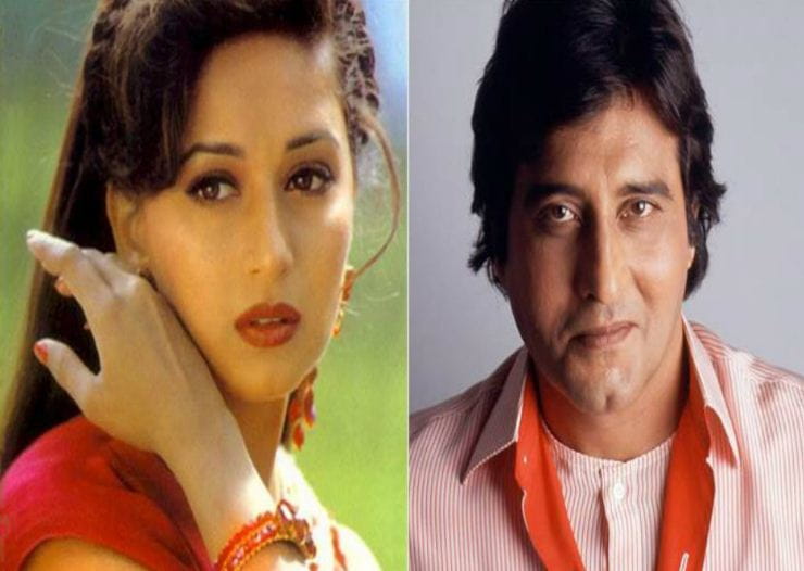 Vinod Khanna and Madhuri Dixit