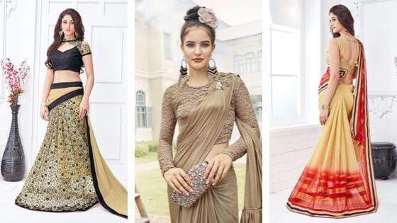 Belt Sarees - Buy Latest Collection of Belt Sarees for Women online 2023