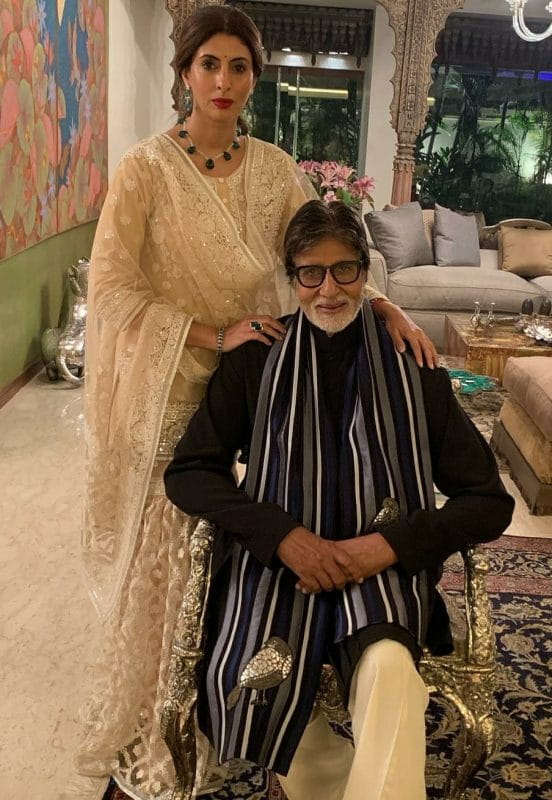 amitabh bachchan and shweta nanda