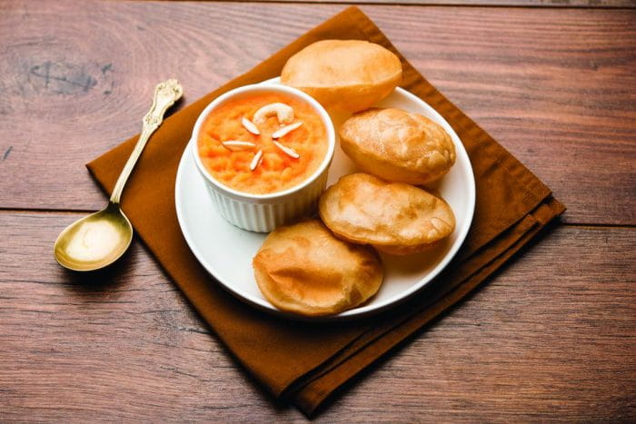 Halwa Stuffed Puri