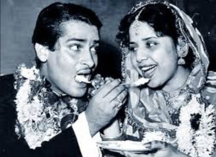 Shammi Kapoor and Geeta Bali