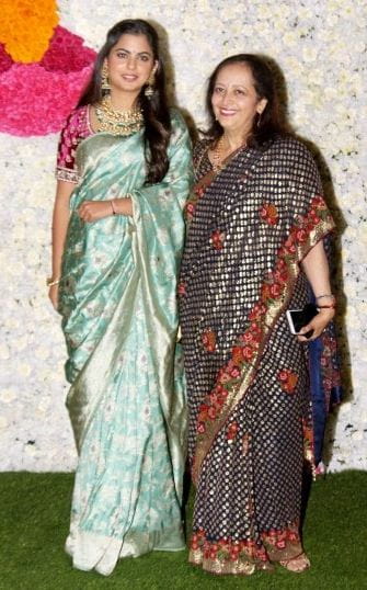 Isha Piramal with her mother-in-law Swati Piramal