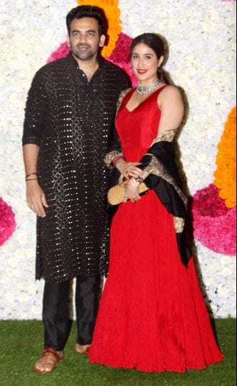 Zaheer Khan and his wife Sagarika