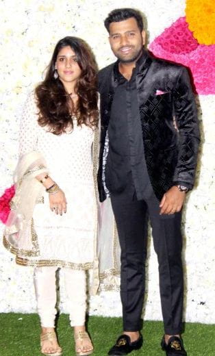 Rohit Sharma with his wife