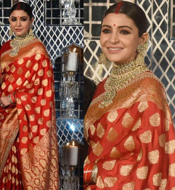 Anushka Sharma in Red Saree