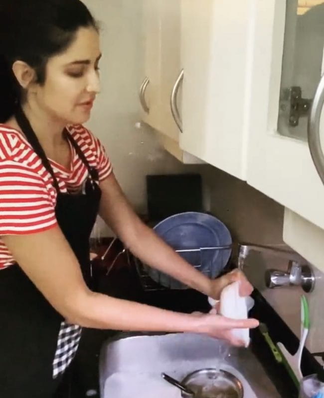 Katrina Kaif Shows How To Wash Dishes