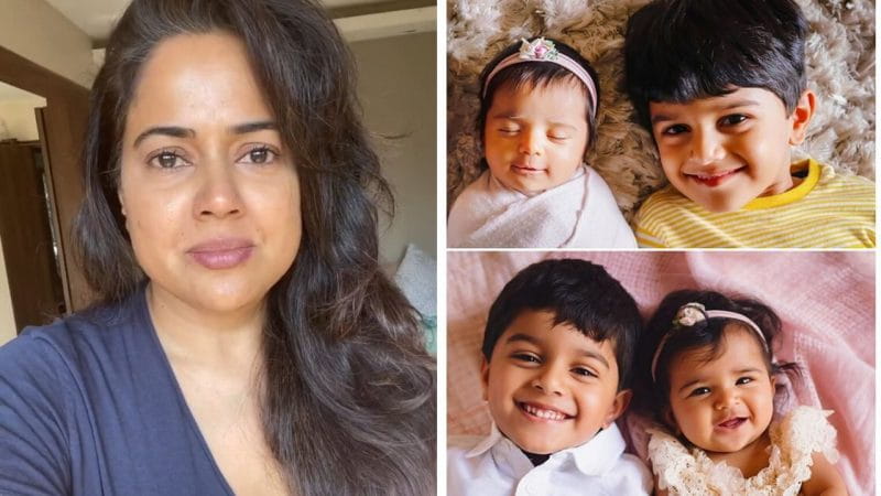 Sameera reddy with her children