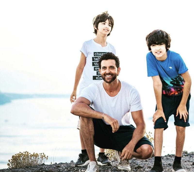 Hrithik Roshan with sons