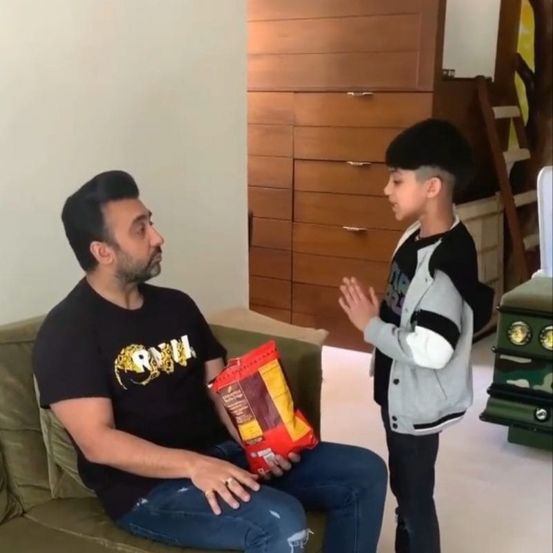 Shilpa Shetty  Husband Raj Kundra and son vihaan