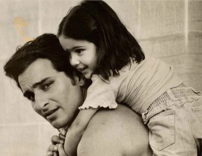 Sara Ali Khan’s Childhood Pics With Abba Saif Ali Khan