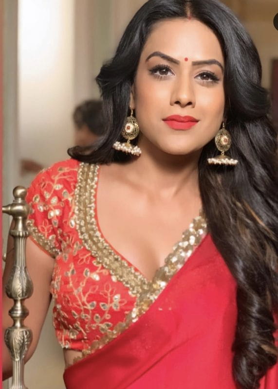 Nia Sharma in saree as Sanskari Bahu