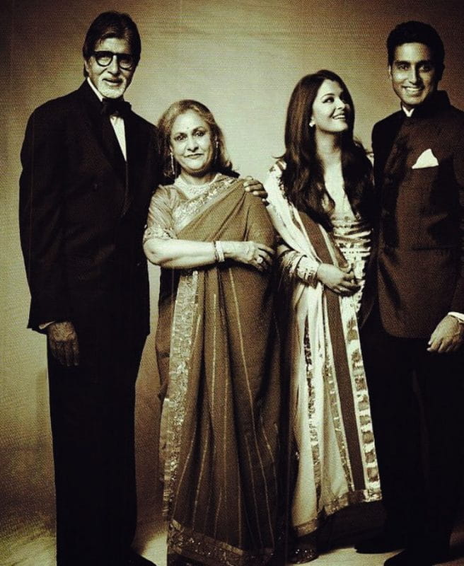 Amitabh Bachchan Jaya Bachchan aishwarya rai Bachchan Abhishek Bachchan family pic