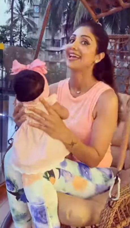 Shilpa Shetty with her new born daughter