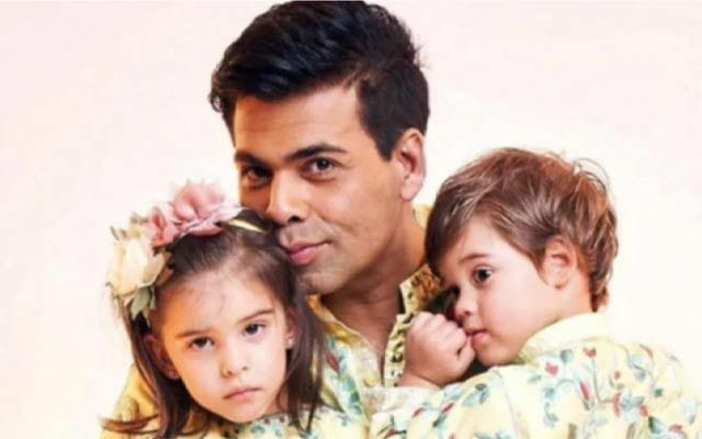 Karan Johar with his two kids