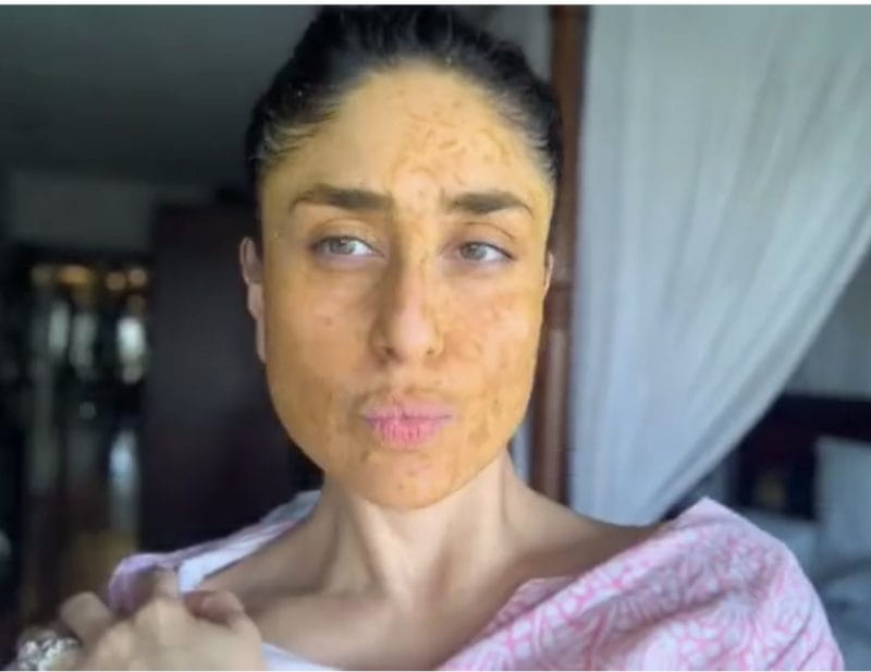 Kareena Kapoor Khan with face pack