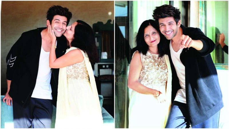 Kartik Aaryan with his mother