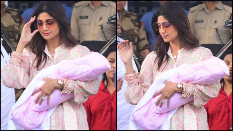 Shilpa Shetty Kundra with her surrogacy child