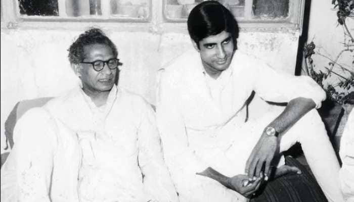 Amitabh Bachchan With his father