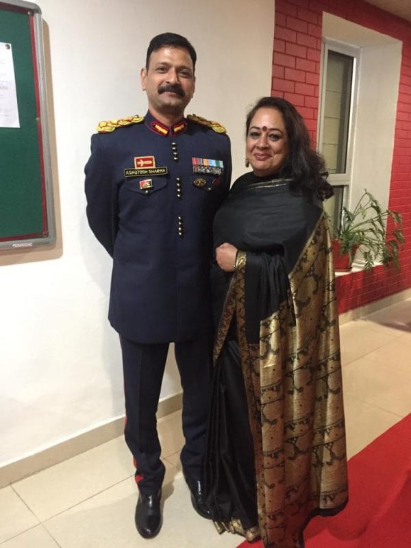 Colonel Ashutosh Sharma with wife Pallavi Sharma