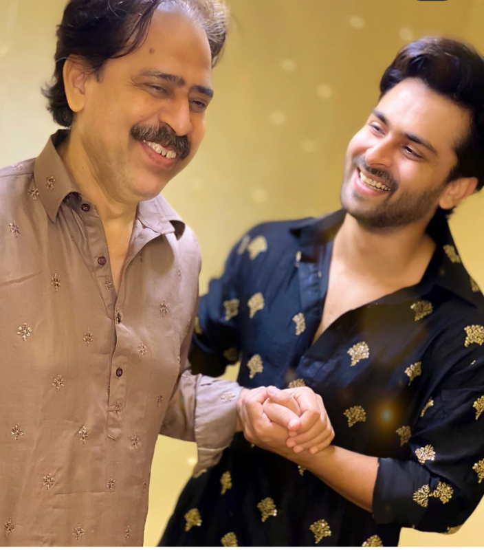 Shoaib with his father shares a cute smile