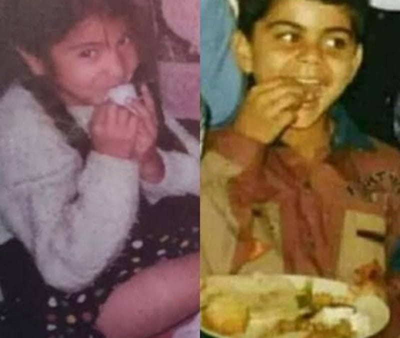 Anushka Sharma childhood virat Kohli and Anushka sharma childhood image