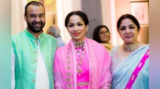 Masaba Gupta with her family