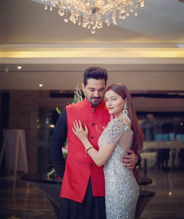 Rubina Dilaik with her husband