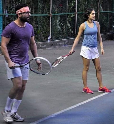 Saif Ali Khan and Sara Ali Khan