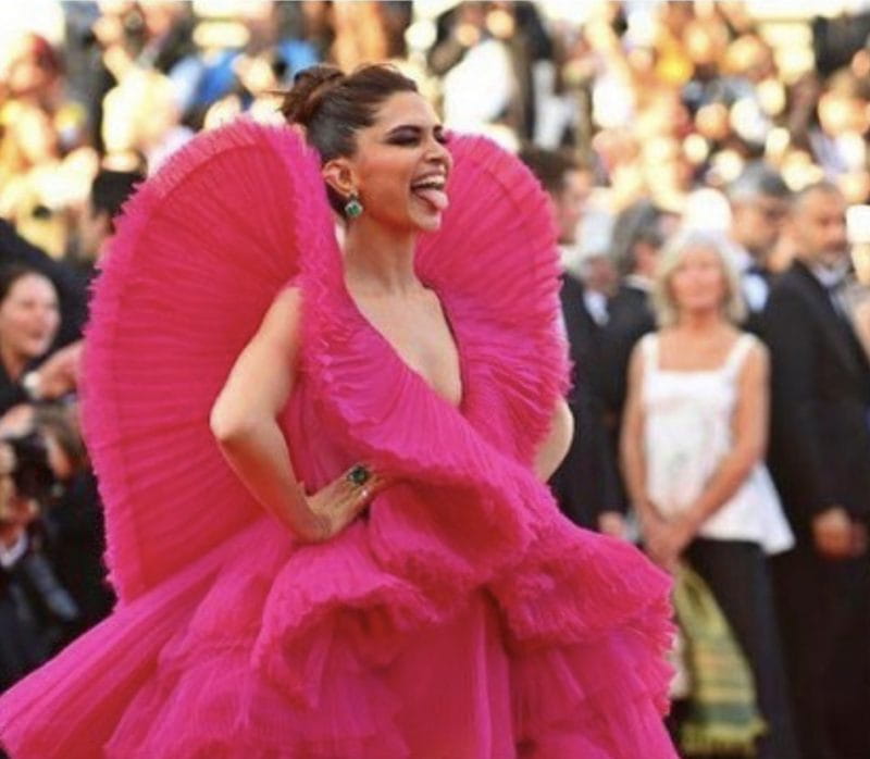 Deepika Padukone in pink dress