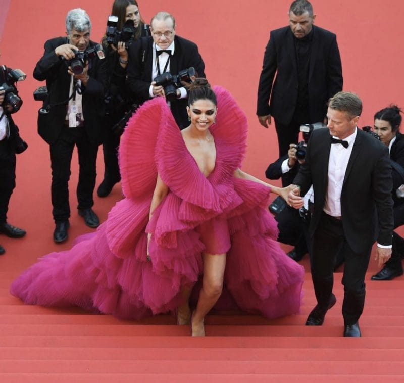 Deepika Padukone in pink dress