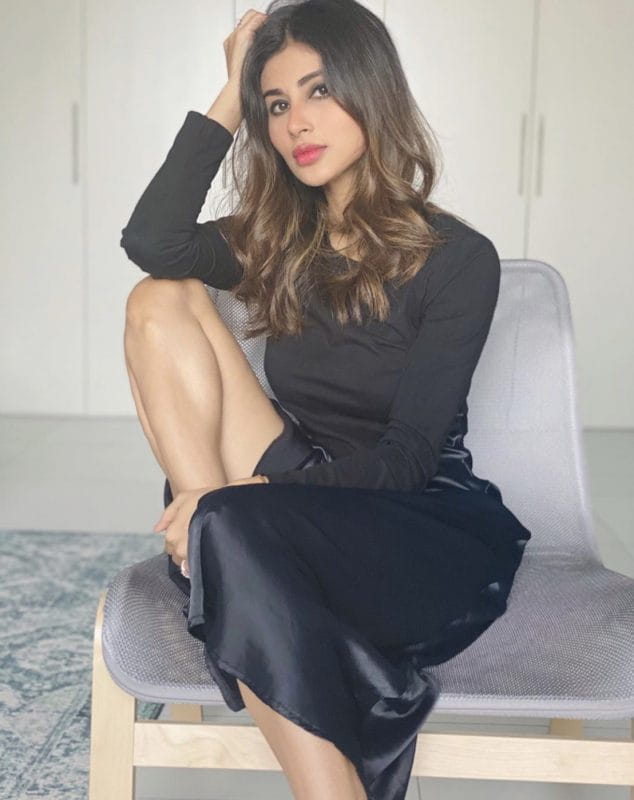 mouni roy in black