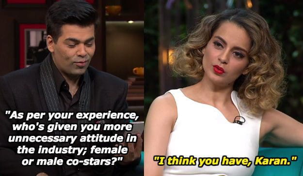 Kangana and Karan Johar