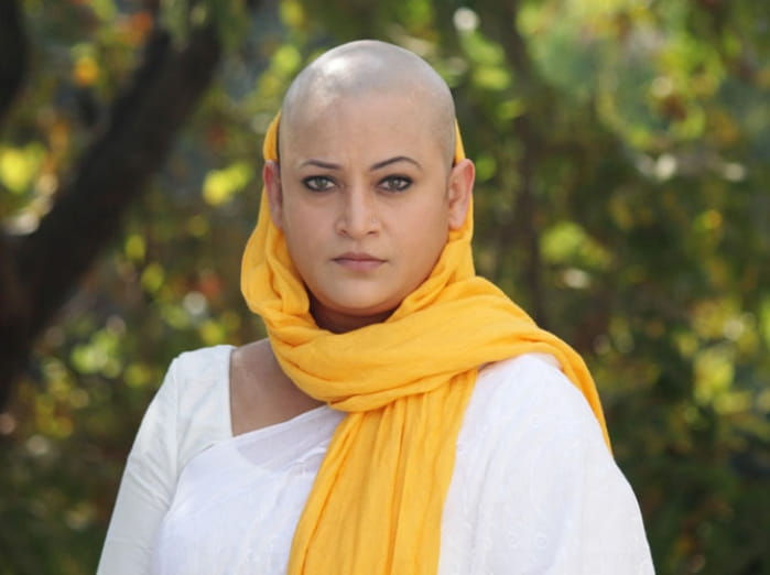 rinku karmarkar bald look