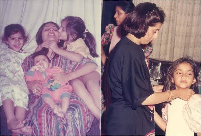 Sonam Kapoor childhood pics