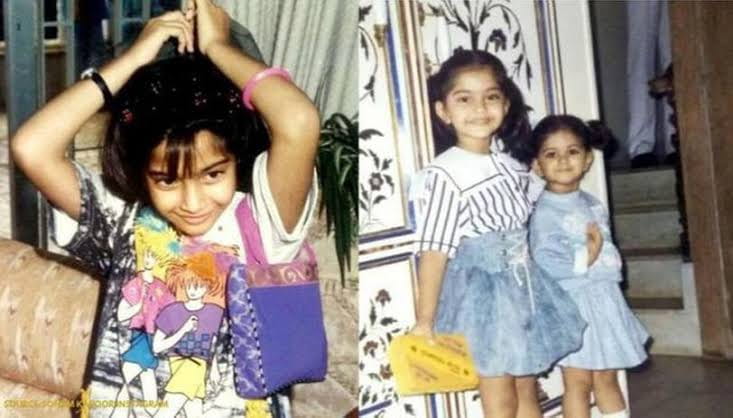 Sonam Kapoor childhood pics