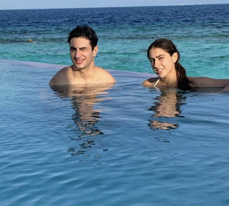 Sara Ali Khan With Brother Ibrahim