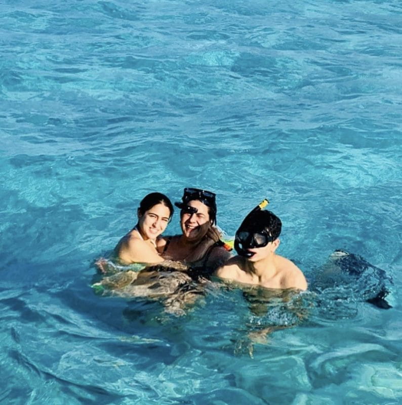 Sara Ali Khan With Brother Ibrahim