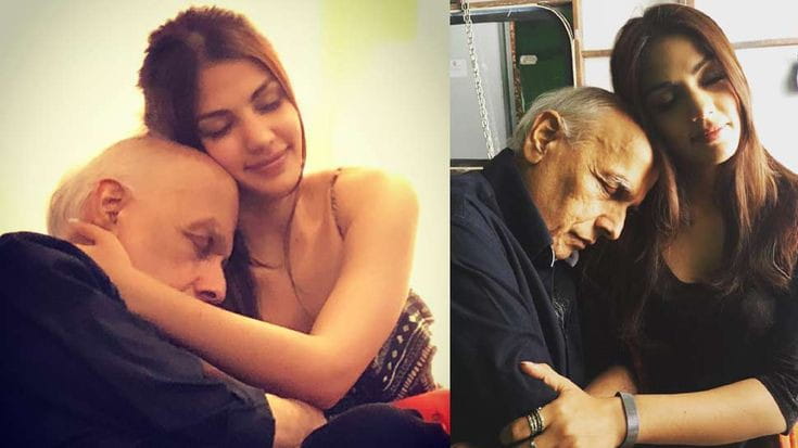 Rhea Chakraborty and Mahesh Bhatt