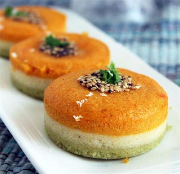 Tricolor Rava Dhokla
