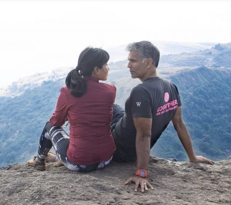 Milind Soman and Ankita Konwar