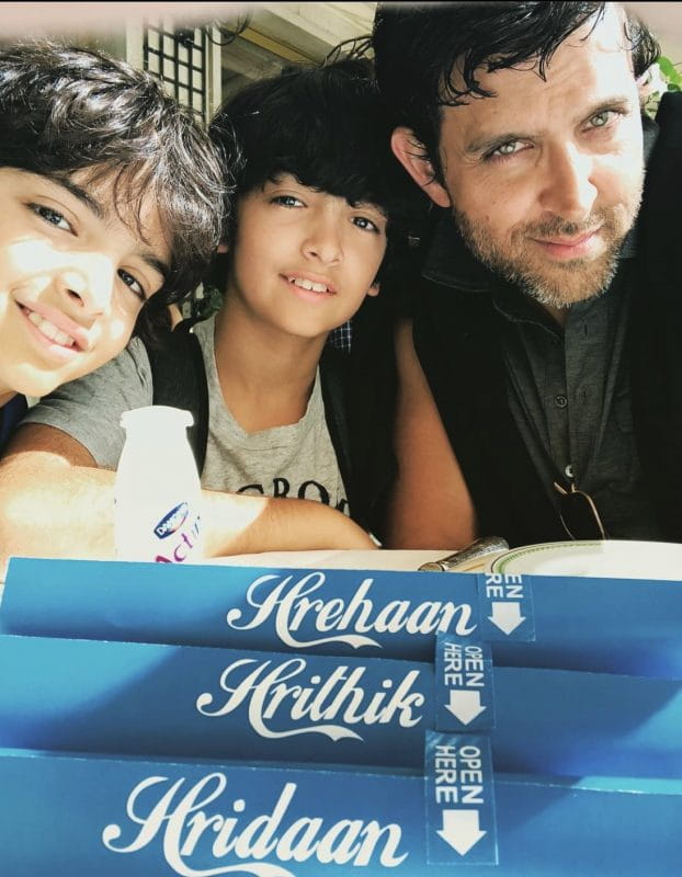 Hrithik Roshan and his kids
