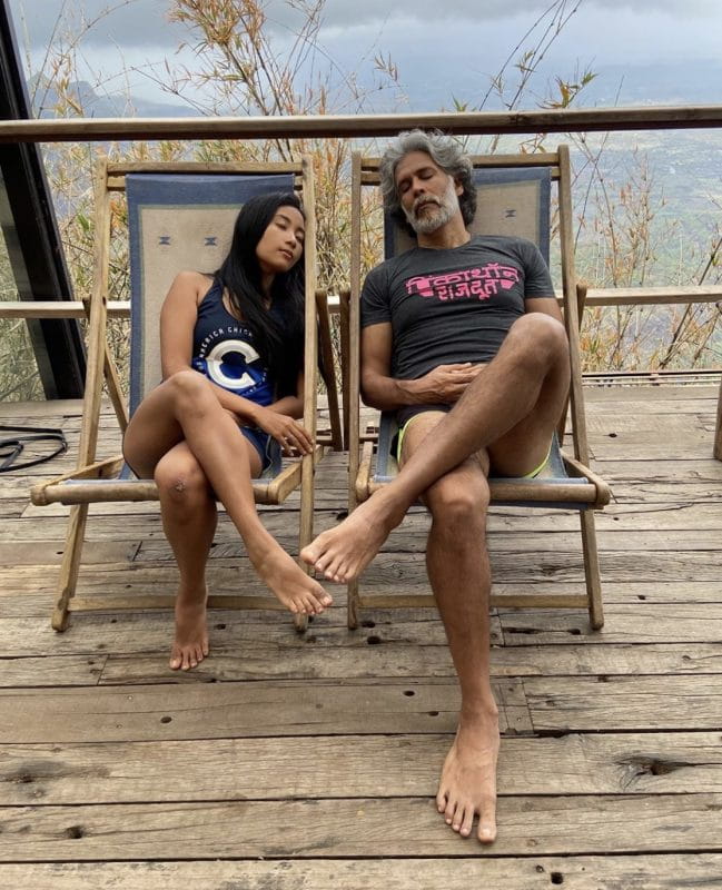 Milind Soman and Ankita Konwar