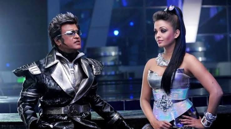 Aishwarya and Rajinikanth
