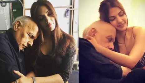 Rhea Chakraborty and Mahesh Bhatt